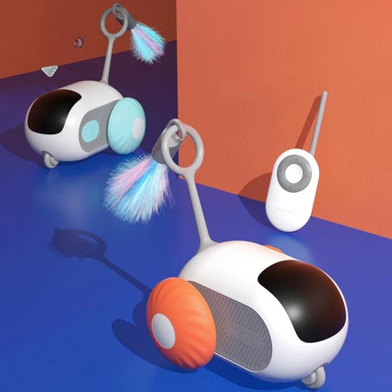 Remote Control Interactive Cat Car Toy USB Charging Chasing Automatic Self - moving Remote Smart Control Car Interactive Cat Toy Pet Products - Expo GBlue Running CarUSB0