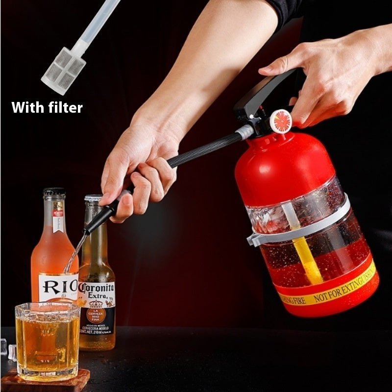 Beer Machine Wine Set Hand Pressure Fire Extinguisher Wine Cannon - Expo GWine Cannon With StrainerKitchen Appliances