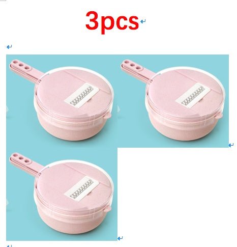 8 In 1 Mandoline Slicer Vegetable Slicer Potato Peeler Carrot Onion Grater With Strainer Vegetable Cutter Kitchen Accessories - Expo GPink3pcs0