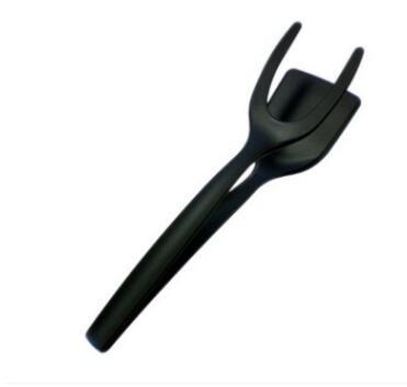 2 In 1 Grip And Flip Tongs Egg Spatula Tongs Clamp Pancake Fried Egg French Toast Omelet Overturned Kitchen Accessories - Expo GGrey0