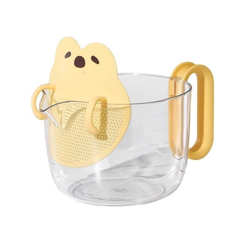 Cartoon Filter Measuring Cup With Scale Food Grade Multifunctional Egg Beater - Expo GGreen0
