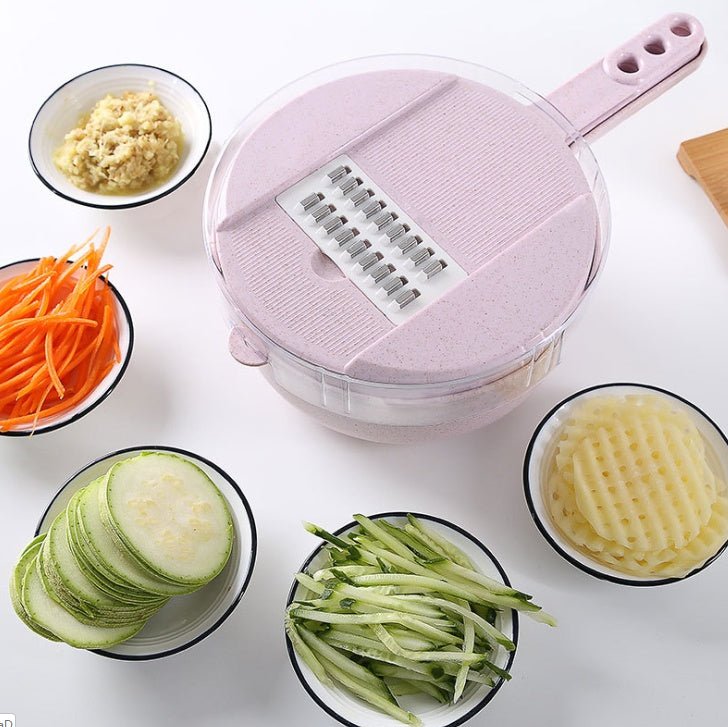8 In 1 Mandoline Slicer Vegetable Slicer Potato Peeler Carrot Onion Grater With Strainer Vegetable Cutter Kitchen Accessories - Expo GPink1pc0