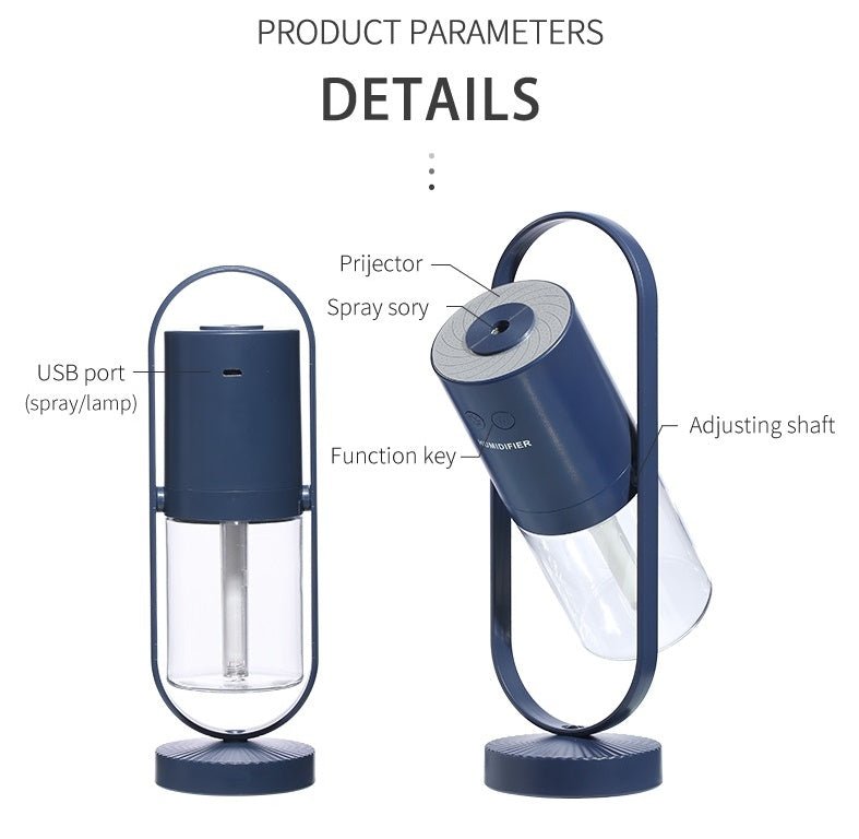 Magic Shadow USB Air Humidifier For Home With Projection Night Lights Ultrasonic Car Mist Maker Mini Office Air Purifier - Expo GCotton swab10pc0
