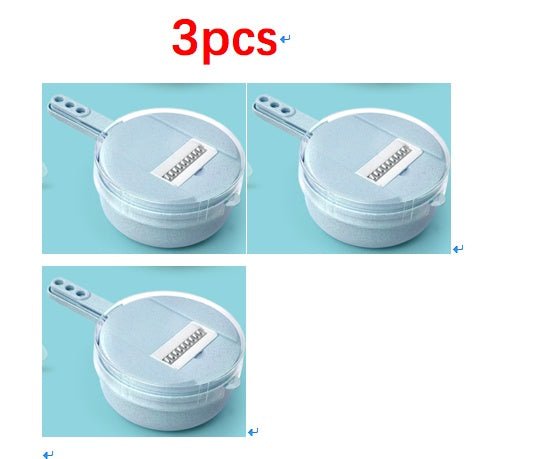 8 In 1 Mandoline Slicer Vegetable Slicer Potato Peeler Carrot Onion Grater With Strainer Vegetable Cutter Kitchen Accessories - Expo GBlue3pcs0