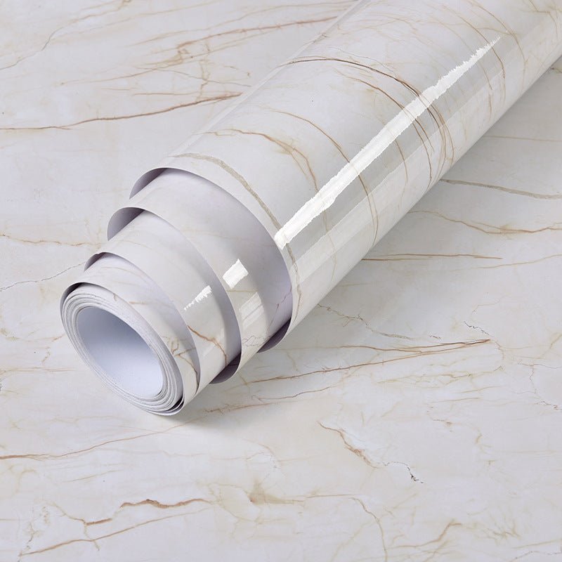 Imitation Marble Pattern Waterproof And High Temperature Resistant Kitchen Furniture Renovation Wallpaper - Expo GWhite60x100CM0
