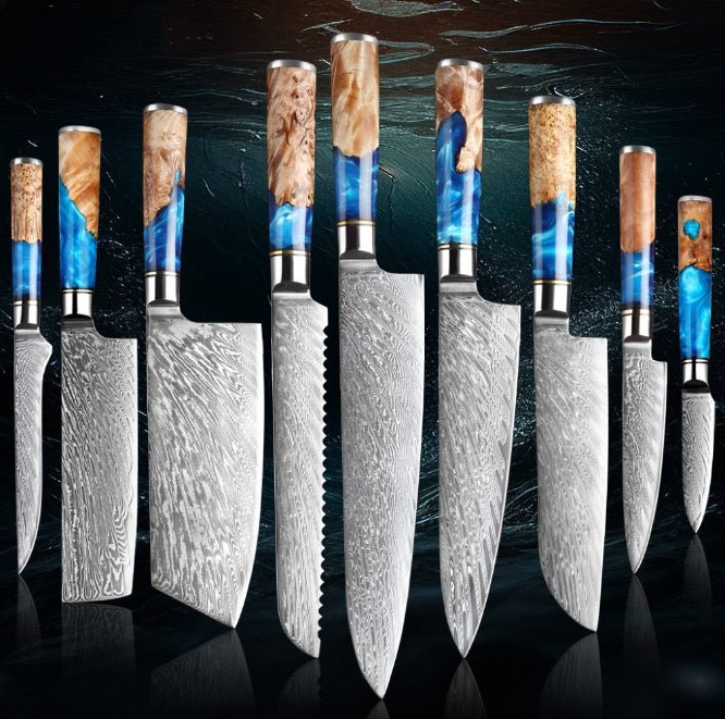 Kitchen Knife Set Chef's Knife Meat Chopping Knife - Expo G9pcs Set0