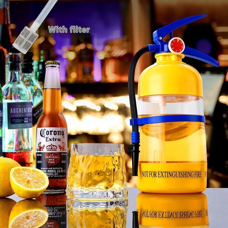 Beer Machine Wine Set Hand Pressure Fire Extinguisher Wine Cannon - Expo GYellow With StrainerKitchen Appliances