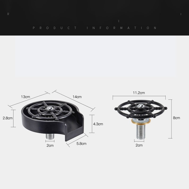 Bar Counter Cup Washer Sink High - pressure Spray Automatic Faucet Coffee Pitcher Wash Cup Tool Kitchen - Expo GWhite0