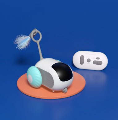 Remote Control Interactive Cat Car Toy USB Charging Chasing Automatic Self - moving Remote Smart Control Car Interactive Cat Toy Pet Products - Expo GBlue Running Car2.USB0