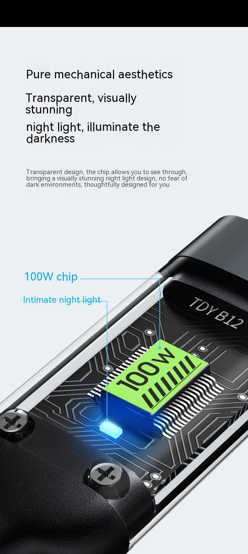 Three - in - one Mobile Phone With Light 6A Super Fast Charge Data Cable - Expo G120cm1PC0