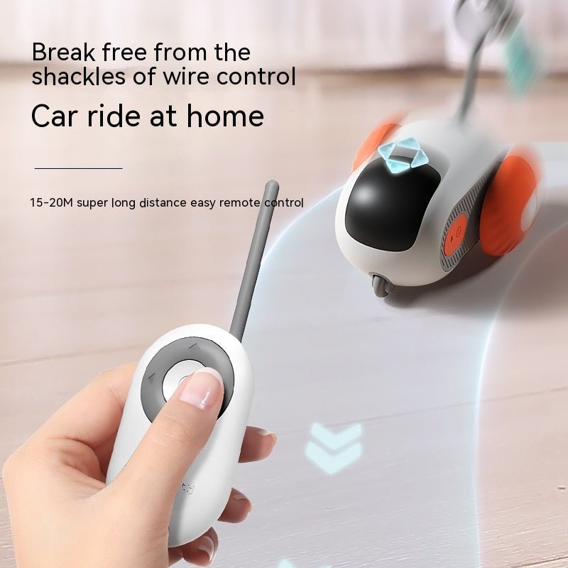 Remote Control Interactive Cat Car Toy USB Charging Chasing Automatic Self - moving Remote Smart Control Car Interactive Cat Toy Pet Products - Expo GBlue Running CarUSB0