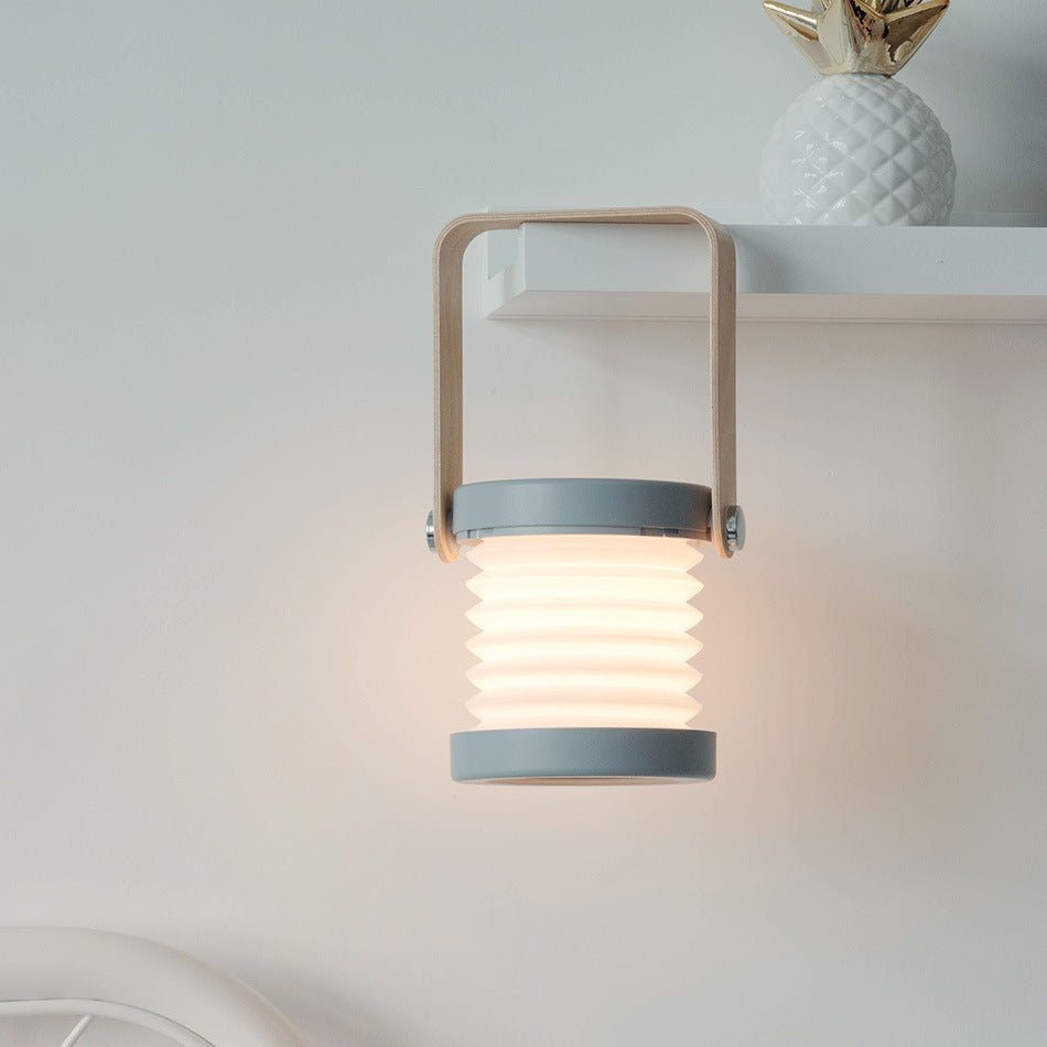 Foldable Touch Dimmable Reading LED Night Light Portable Lantern Lamp USB Rechargeable For Home Decor - Expo GGrey0.5 watts0