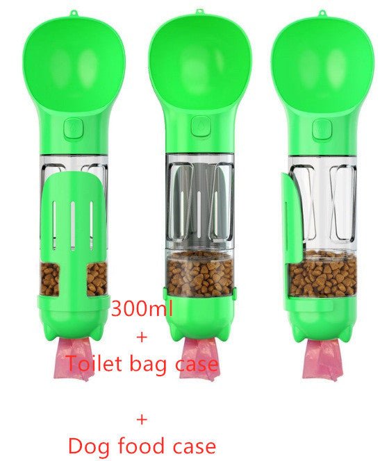 Pet Water Bottle Feeder Bowl Garbage Bag Storage Portable Pet Outdoor Travel 3 In 1 Dog Water Bottle - Expo GGreen300ml Set0
