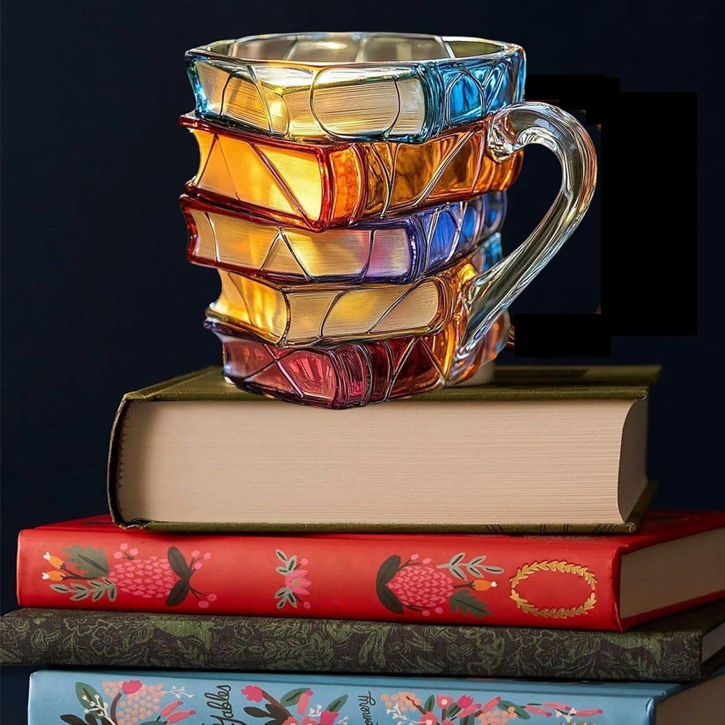 Painted Book Coffee Cup Unique Book Stacking Coffee Cup - Expo GType BDrinkware
