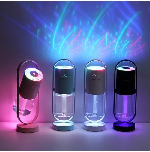Magic Shadow USB Air Humidifier For Home With Projection Night Lights Ultrasonic Car Mist Maker Mini Office Air Purifier - Expo GCotton swab10pc0