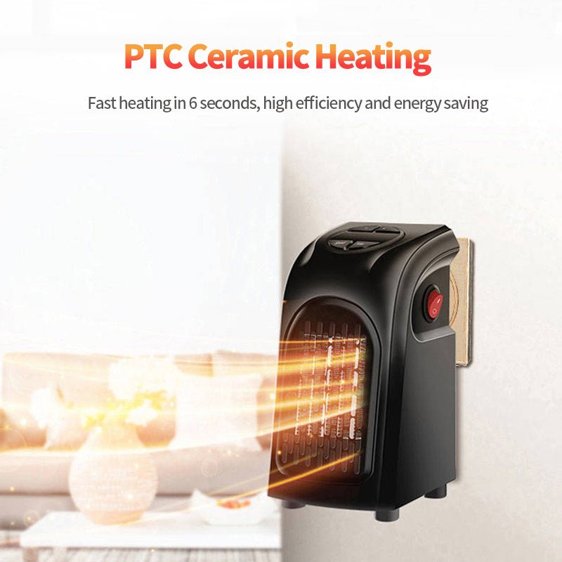 Winter Air Heater Fan Heater Electric Home Heaters Mini Room Air Wall Heater Ceramic Heating Warmer Fan For Home Office Camping - Expo GBlackUS0
