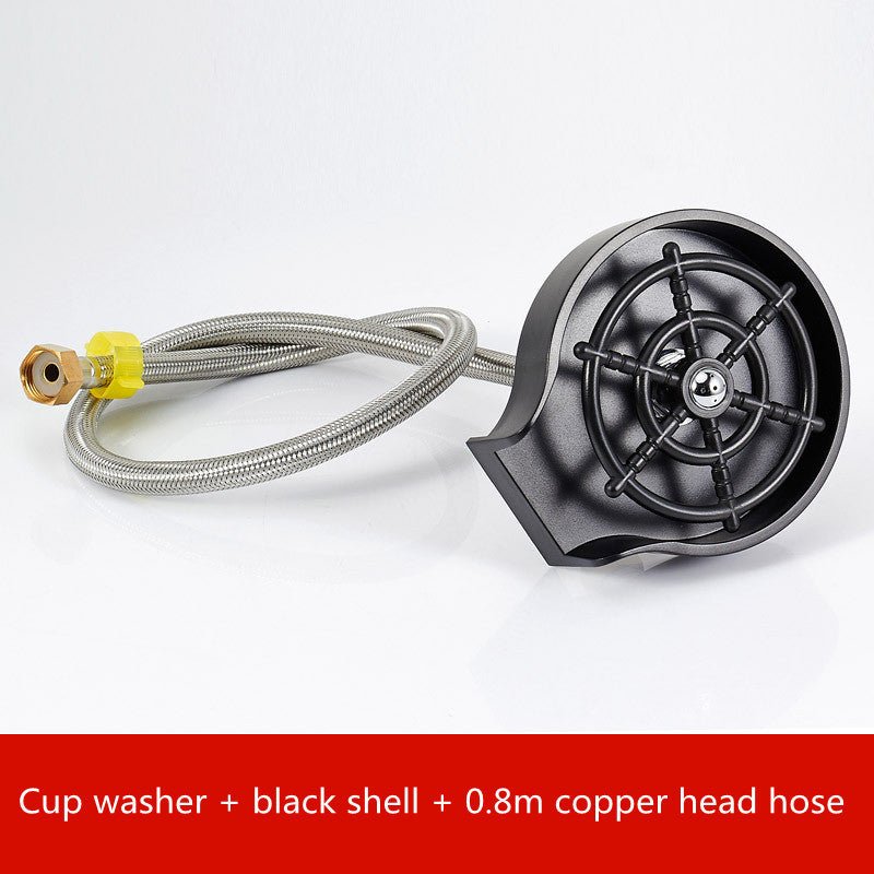 Bar Counter Cup Washer Sink High - pressure Spray Automatic Faucet Coffee Pitcher Wash Cup Tool Kitchen - Expo GBlack set0
