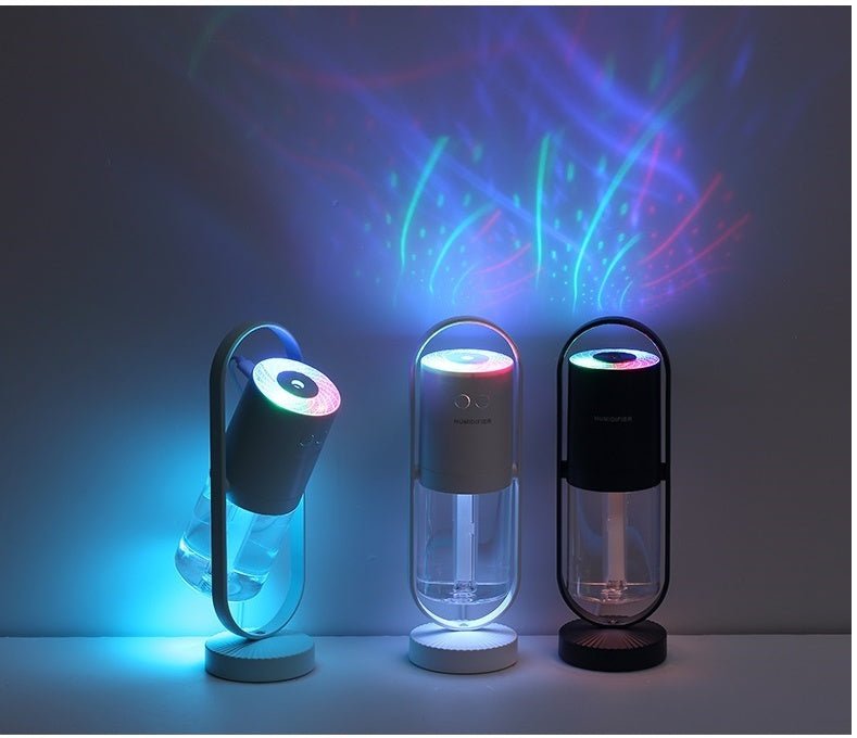 Magic Shadow USB Air Humidifier For Home With Projection Night Lights Ultrasonic Car Mist Maker Mini Office Air Purifier - Expo GCotton swab10pc0
