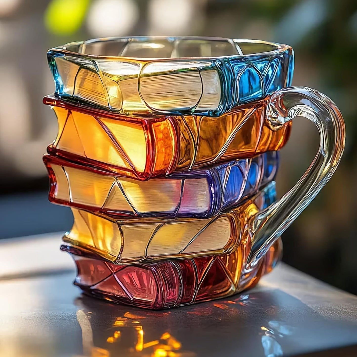 Painted Book Coffee Cup Unique Book Stacking Coffee Cup - Expo GType BDrinkware
