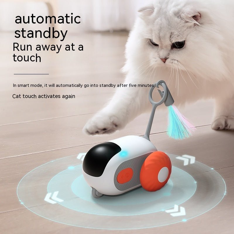 Remote Control Interactive Cat Car Toy USB Charging Chasing Automatic Self - moving Remote Smart Control Car Interactive Cat Toy Pet Products - Expo GBlue Running CarUSB0