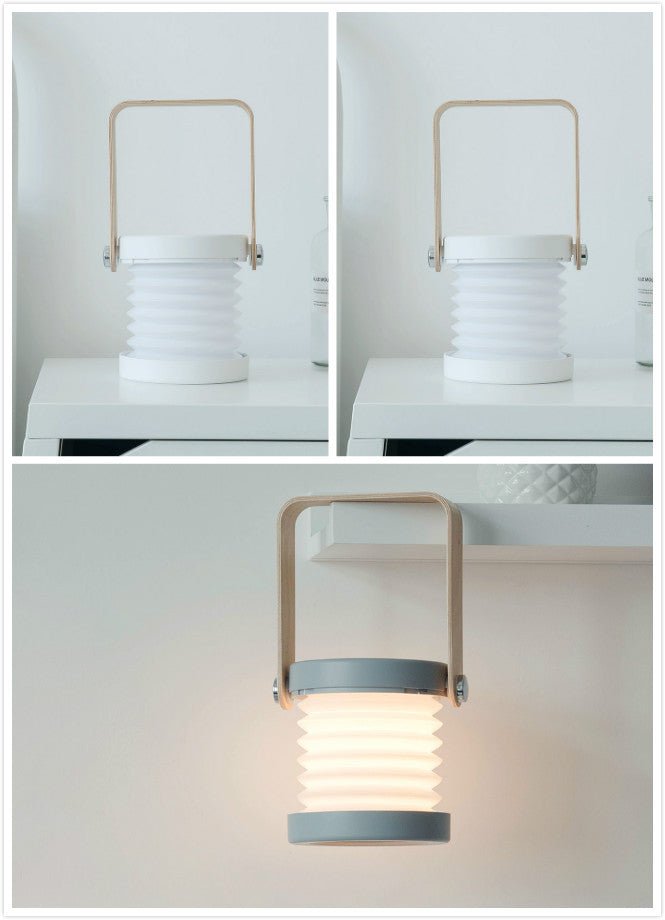 Foldable Touch Dimmable Reading LED Night Light Portable Lantern Lamp USB Rechargeable For Home Decor - Expo G2white 1grey0.5 watts0