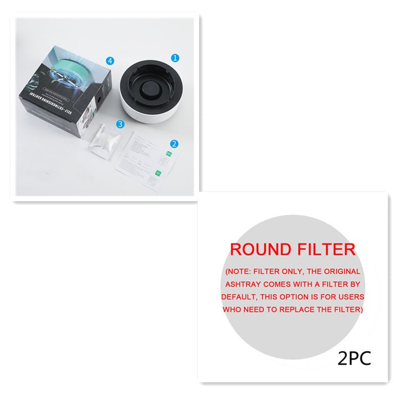 Smoke Removal Air Purification Ashtray Anion Purification Practical Automatic Purifier Ashtray Portable Gadgets For Car Ashtray - Expo GSet60