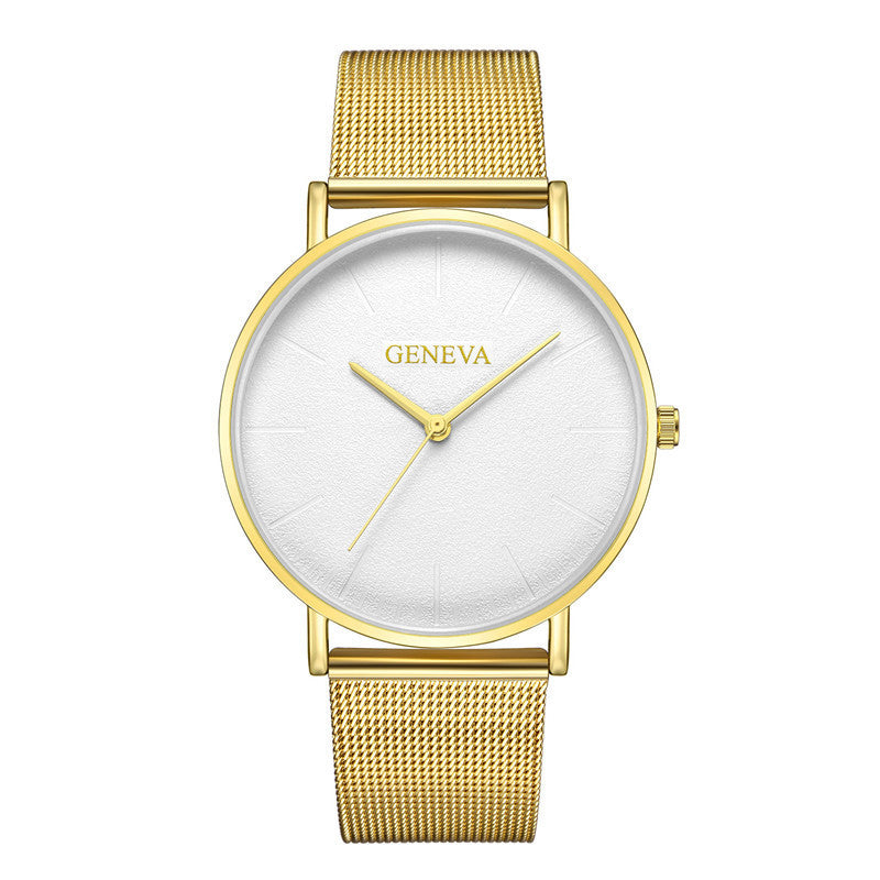 Mesh belt alloy ultra-thin quartz watch