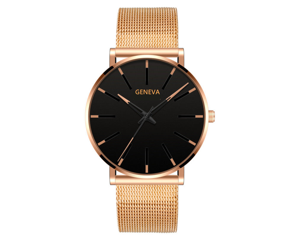 Ultra-thin men's mesh belt business quartz watch