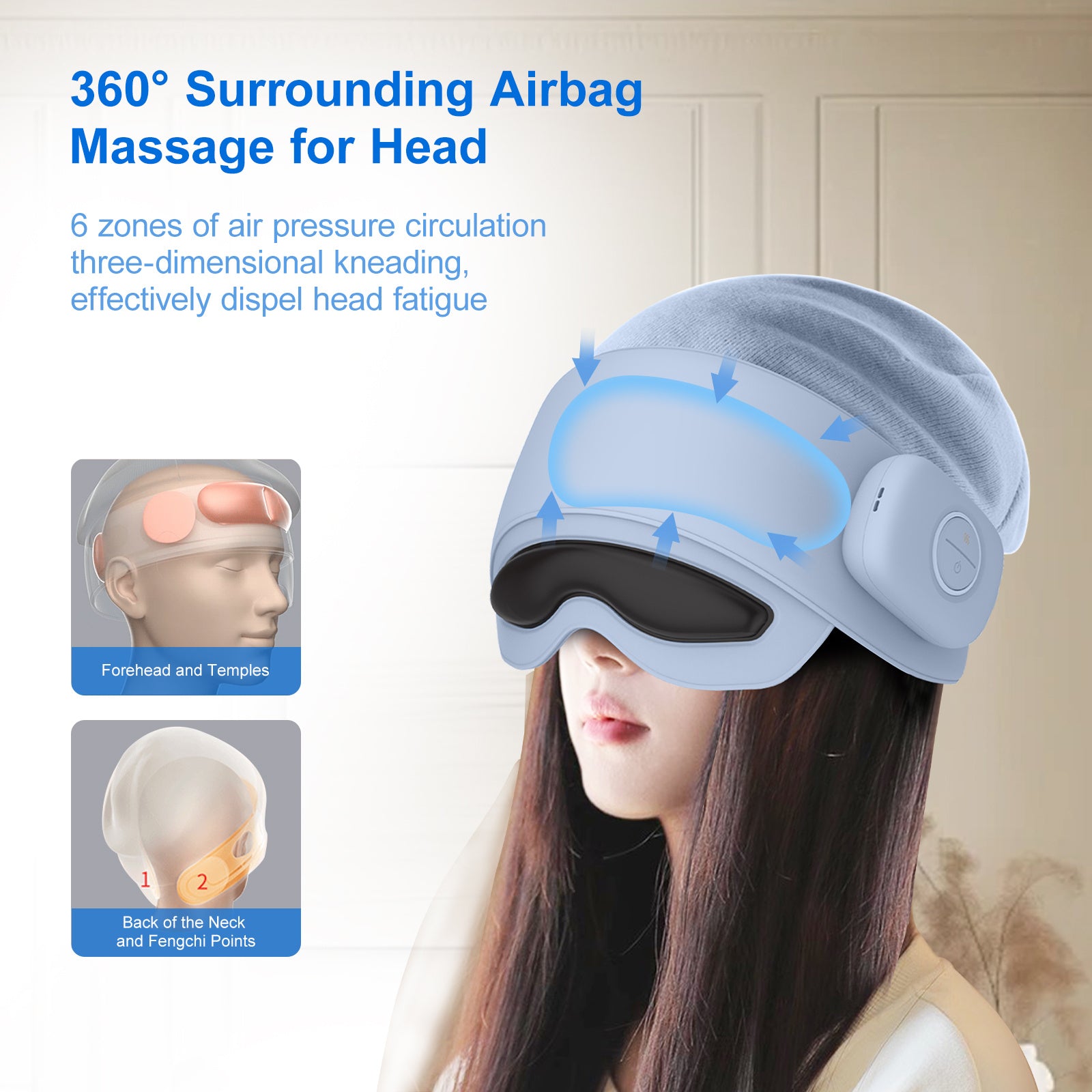 2025 Best-Selling Smart Head Massager With Eye Relief & Heating Function