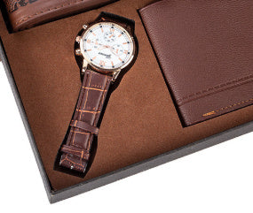 Wallet Leather Belt Set Hot Selling Creative Combination Set Men Watches