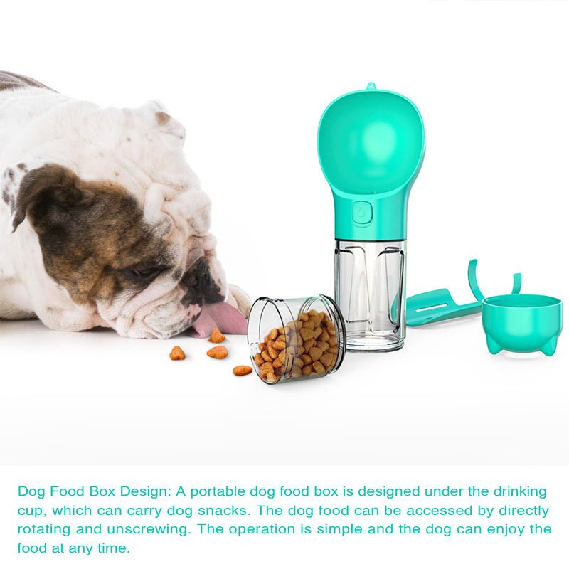 Pet Water Bottle Feeder Bowl Garbage Bag Storage Portable Pet Outdoor Travel 3 In 1 Dog Water Bottle - Expo GPink2style500ml0