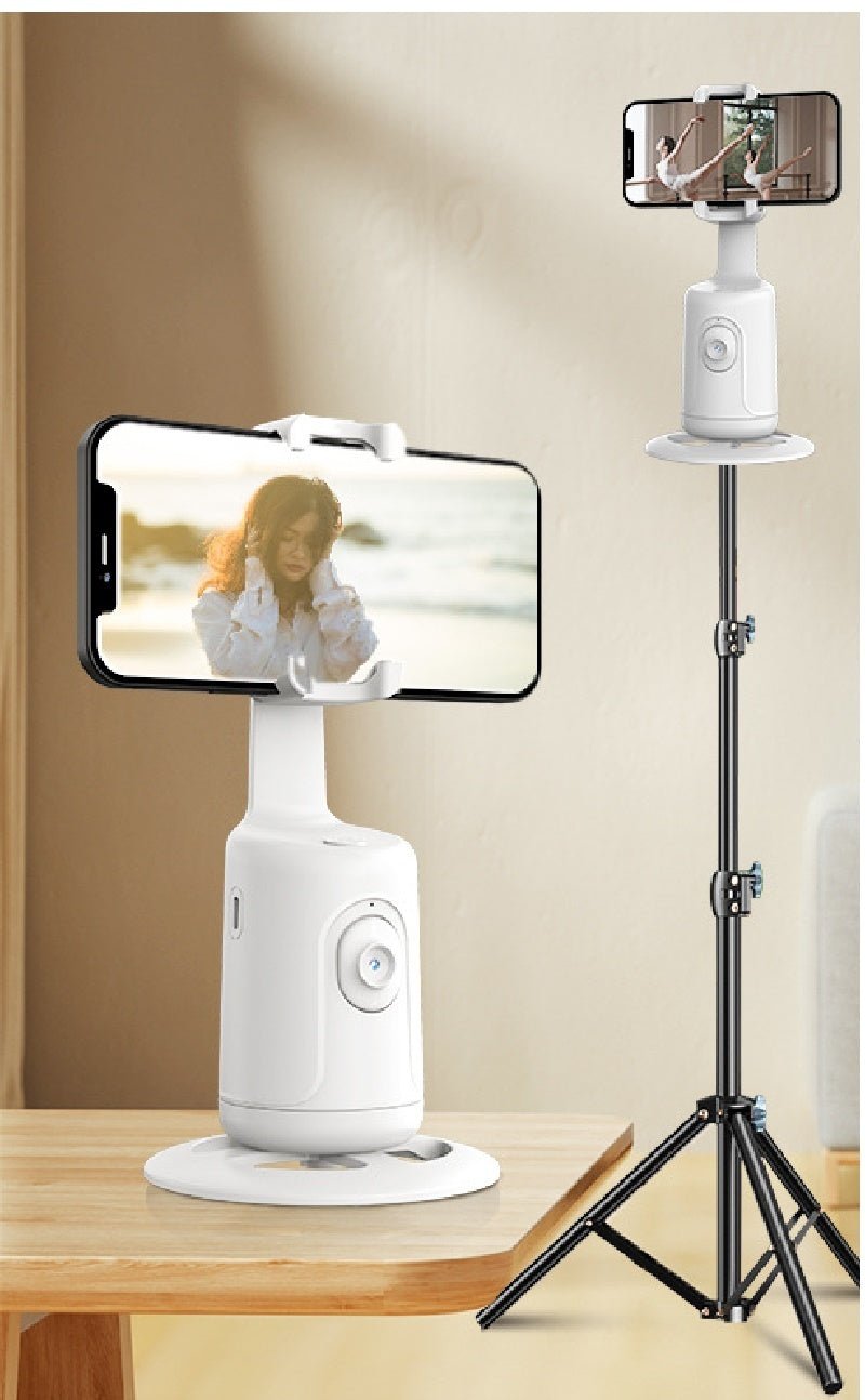 360 Auto Face Tracking Gimbal AI Smart Gimbal Face Tracking Auto Phone Holder For Smartphone Video Vlog Live Stabilizer Tripod - Expo GBlack4