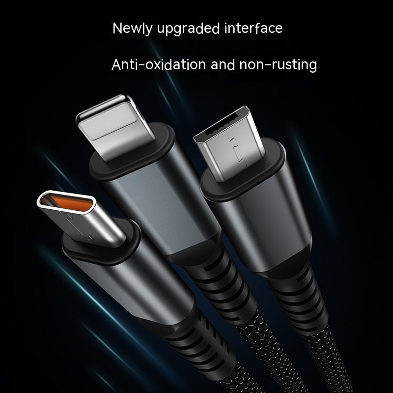 Three - in - one Mobile Phone With Light 6A Super Fast Charge Data Cable - Expo G120cm1PC0