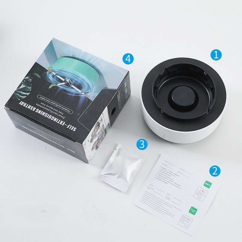 Smoke Removal Air Purification Ashtray Anion Purification Practical Automatic Purifier Ashtray Portable Gadgets For Car Ashtray - Expo GWhite0