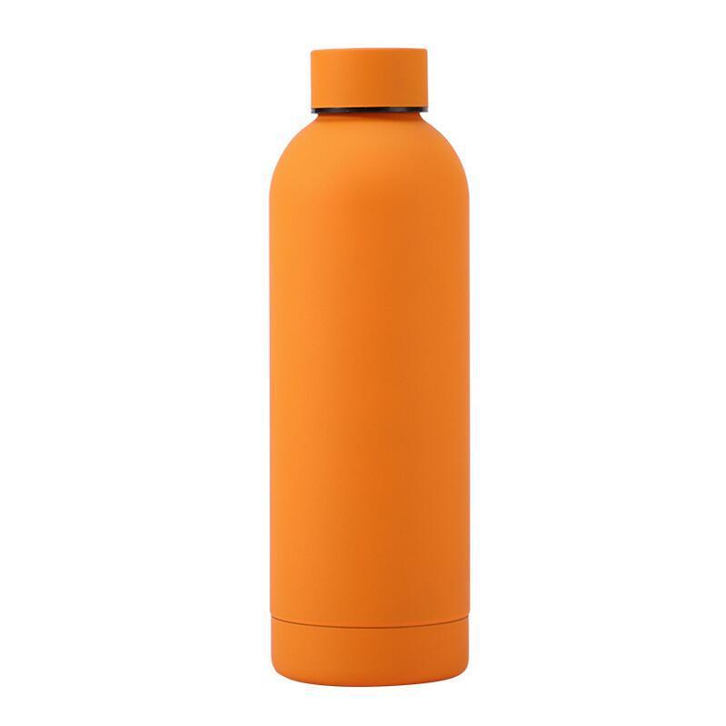 Stainless Steel Vacuum Cup Outdoor Portable Large Capacity Sports Water Bottle - Expo GYellowish Brown350ml0