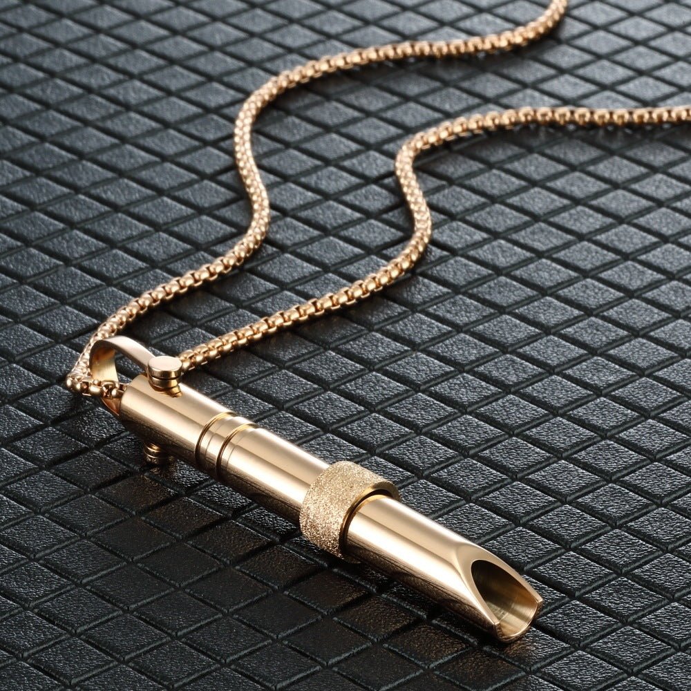 Couple Stainless Steel Mindfulness Breathing Necklace For Women Men Anxiety Relief Pendant Stress Panic Attack Relief Meditation - Expo GRose Gold0