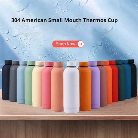 Stainless Steel Vacuum Cup Outdoor Portable Large Capacity Sports Water Bottle - Expo GBlack350ml0