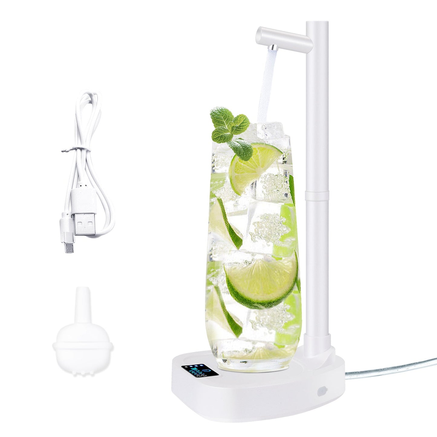 Added Extension Tupe Water Dispenser Automatic Water Bottle Desktop Rechargeable Water Dispenser With Stand - Expo GWhite0