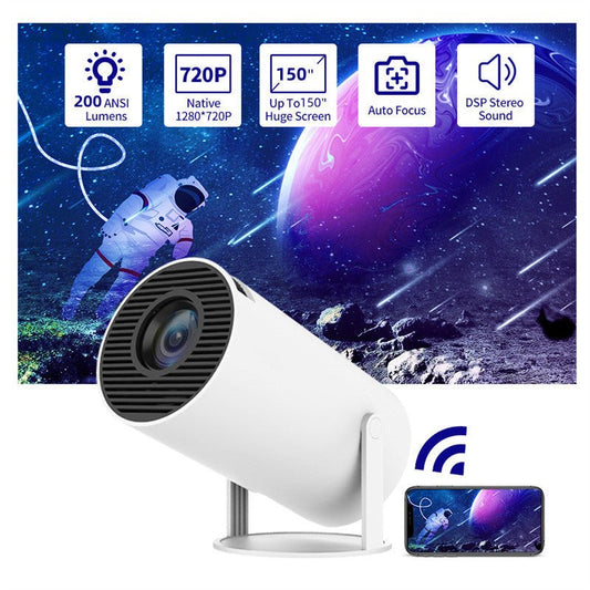 Portable Projector Small Straight Projector For Home Use 180 Degrees Projection Angle Automatic Focus Home Video Projector - Expo GHY300British Standard0