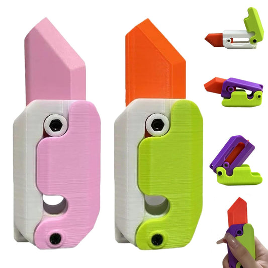 3D Printing Gravity Cub Jumping Small Radish Knife Mini Model Student Prize Pendant Decompression Toy For Children Gift - Expo GOrange Purple Green0