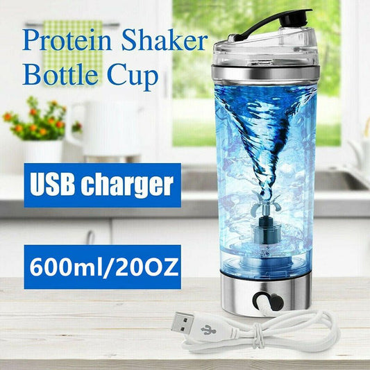 Electric Protein Shake Stirrer USB Shake Bottle Milk Coffee Blender Kettle Sports And Fitness Charging Electric Shaker Cup - Expo GWhiteUSB450ml0