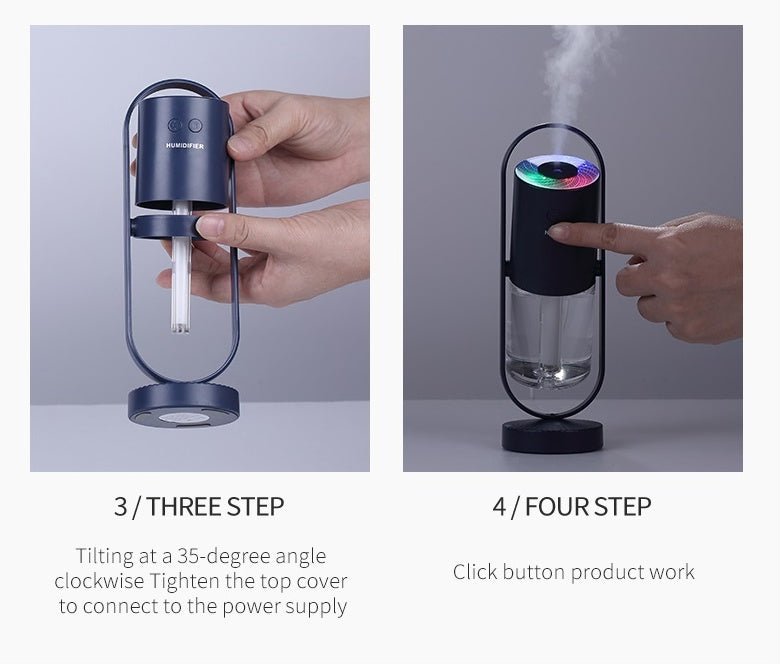 Magic Shadow USB Air Humidifier For Home With Projection Night Lights Ultrasonic Car Mist Maker Mini Office Air Purifier - Expo GCotton swab10pc0