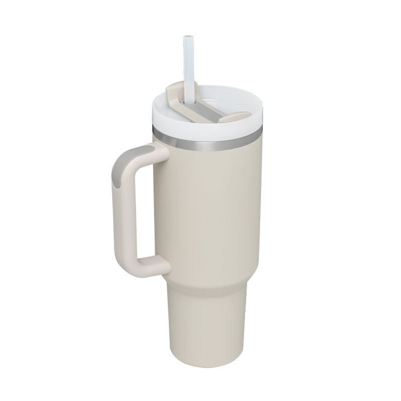 40 Oz Tumbler With Handle Straw Insulated, Stainless Steel Spill Proof Vacuum Coffee Cup Tumbler With Lid Tapered Mug Gifts For Valentine Lover Suitable For Car Gym Office Travel - Expo GDunes1200ML1PC0