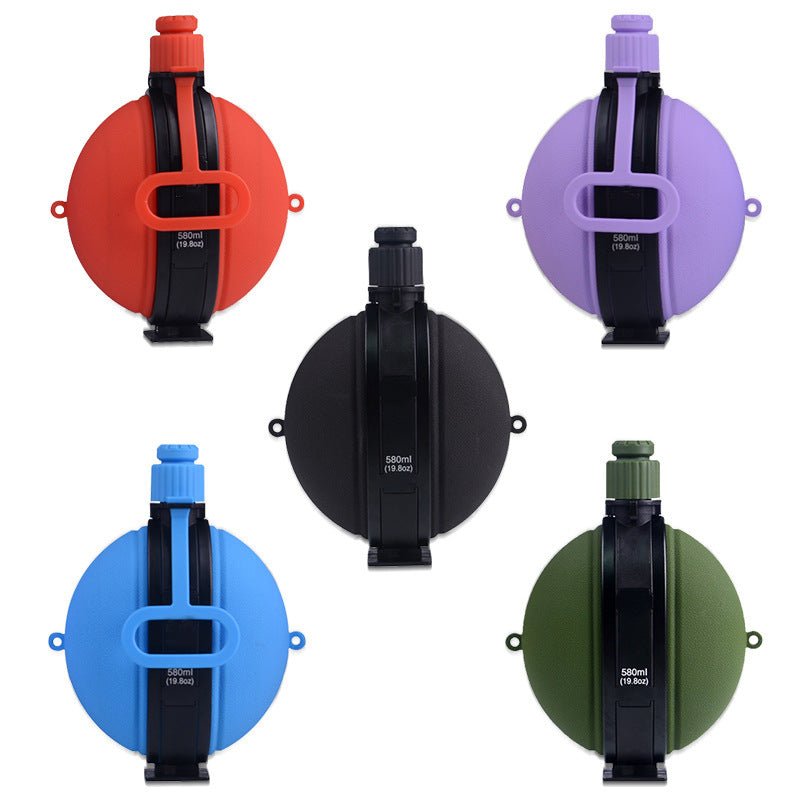 Outdoor Military Water Bottle Silicone Large Capacity Folding Water Kettle Hiking Camping Leak Proof Tour Water Bottle - Expo GArmy GreenDrinkware