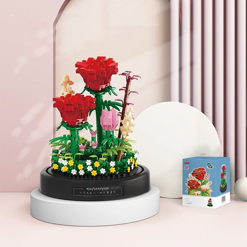 Small Particle Assembly Rose Decoration Toys - Expo GStyle 184970