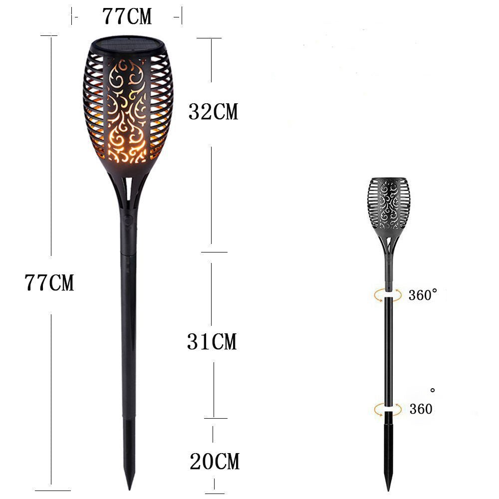 LED Solar Flame Flickering Lawn Lamps Led Torch Light Realistic Dancing Flame Light Waterproof Outdoor Garden Decor Flame Lamp - Expo Gdefault0