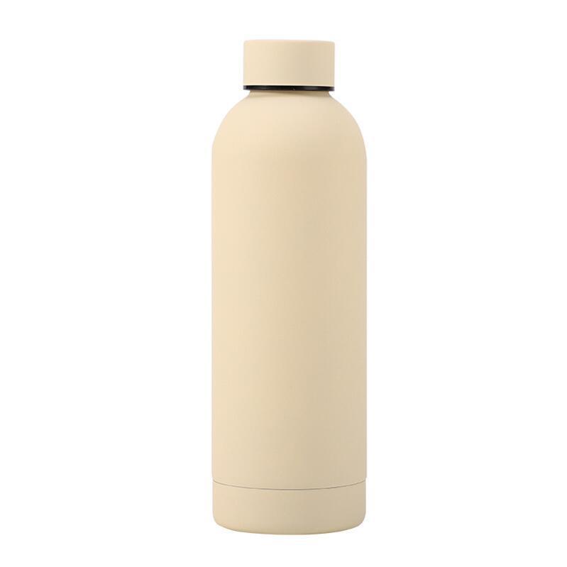 Stainless Steel Vacuum Cup Outdoor Portable Large Capacity Sports Water Bottle - Expo GBeige350ml0