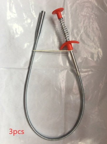 60CM Sewer Dredger Spring Pipe Dredging Tool Household Hair Cleaner Drain Clog Remover Cleaning Tools Household For Kitchen Sink Kitchen Gadgets - Expo GBlack 60cm0