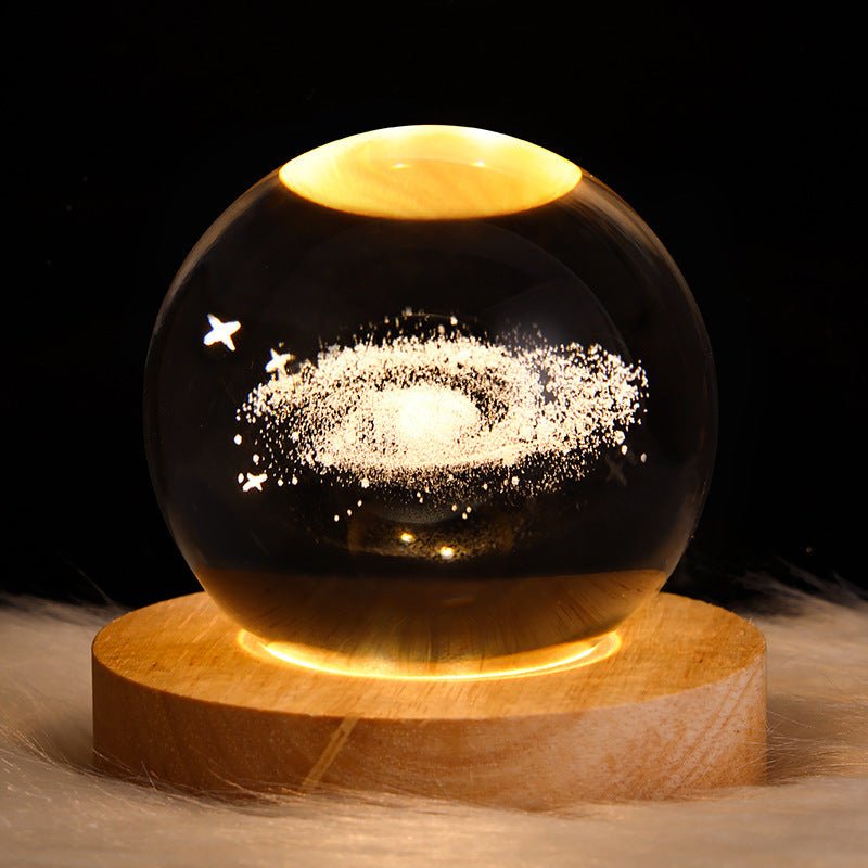 LED Night Light Galaxy Crystal Ball Table Lamp 3D Planet Moon Lamp Bedroom Home Decor For Kids Party Children Birthday Gifts - Expo GSolid Wood SeatFerris Wheel 6CMUSB0