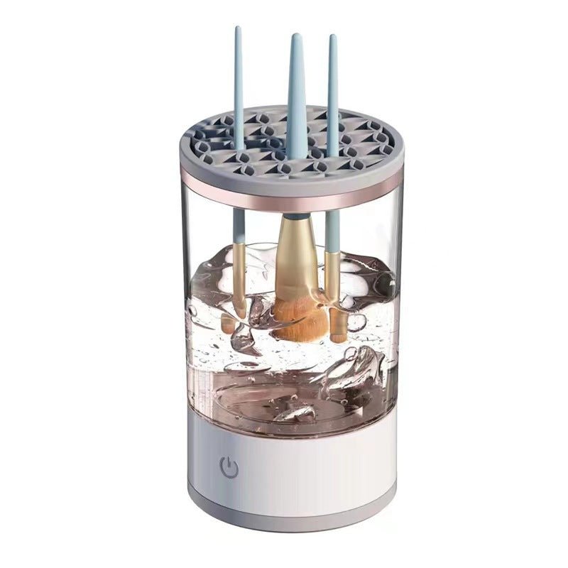 Women Eye Shadow Brush Cleaning Tool Portable Electric Makeup Brush Cleaner Machine With USB Charging Automatic Cosmetic Brush - Expo GGrey and whiteUSB0